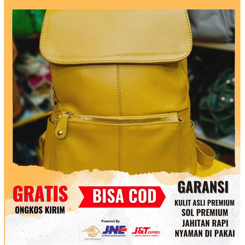 Ransel Kulit Wanita Tas Gendong Cewek Papirut Asli  Sukaregang Garut SK-1317