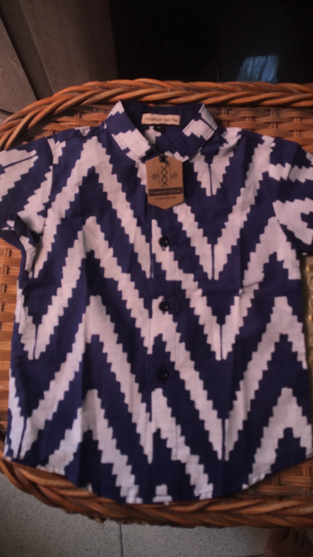 Kemeja Batik Anak Navy Series