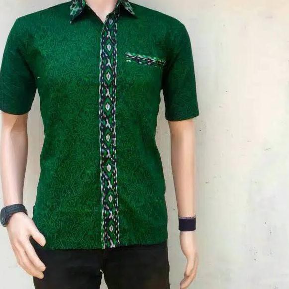 *Hot* Couple ayah dan anak batik hijau botol ✦