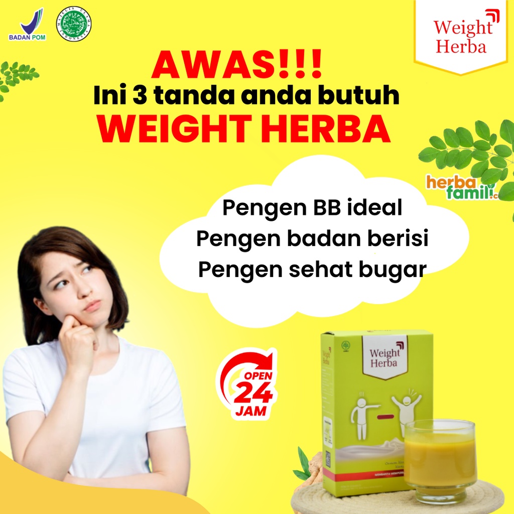 WEIGHT HERBA 100% Original Premium Susu Kambing Penambah Nafsu Makan &amp; Berat Badan | Tingkatkan Kalori Kualitas Tinggi &amp; Menambah Protein Dalam Tubuh