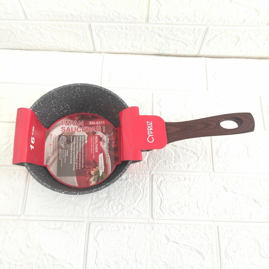 SN-0211 Cypruz Sauce Pan Induksi Marble 16cm Milk Pot panci susu