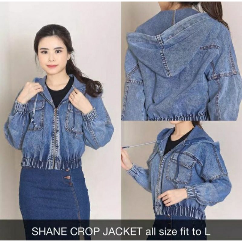 JAKET JEANS WANITA NEW SHANE CROP JACKET