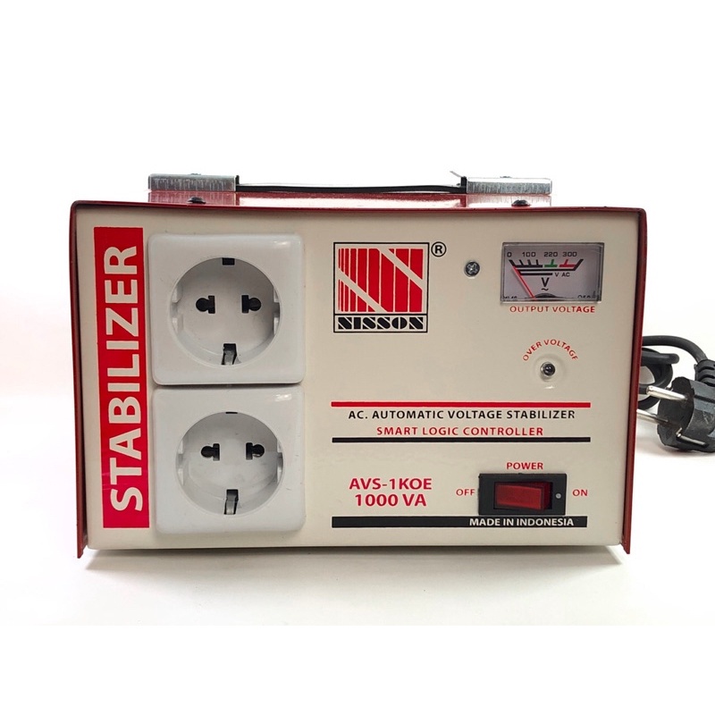 Stabilizer Nisson AVS 1KOE - 1000 VA 100% baru - Merah