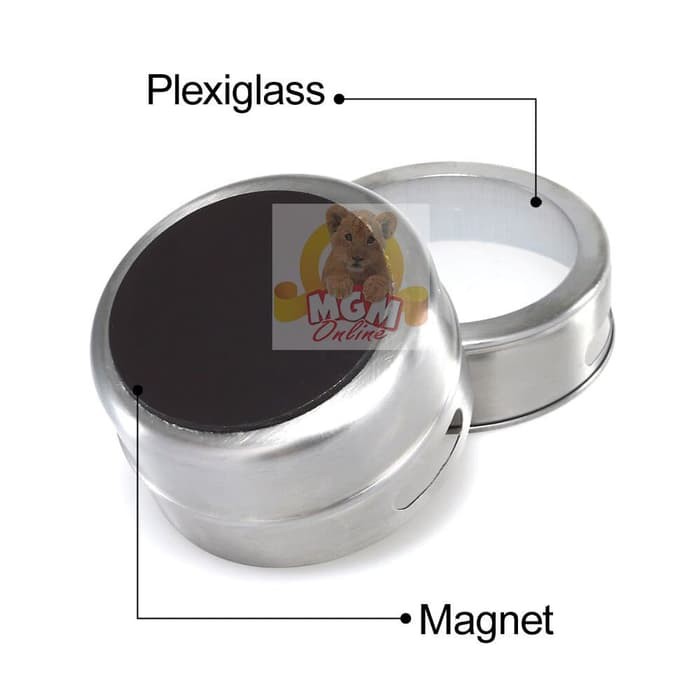 3pc Tempat bumbu Lada Garam Gula Cabe Unik Magnet Stainless 2570