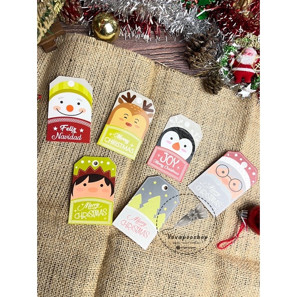 Hang Tag Christmas Natal / Gantungan Natal / Hangtag Label Natal Christmas / Label Dus Box
