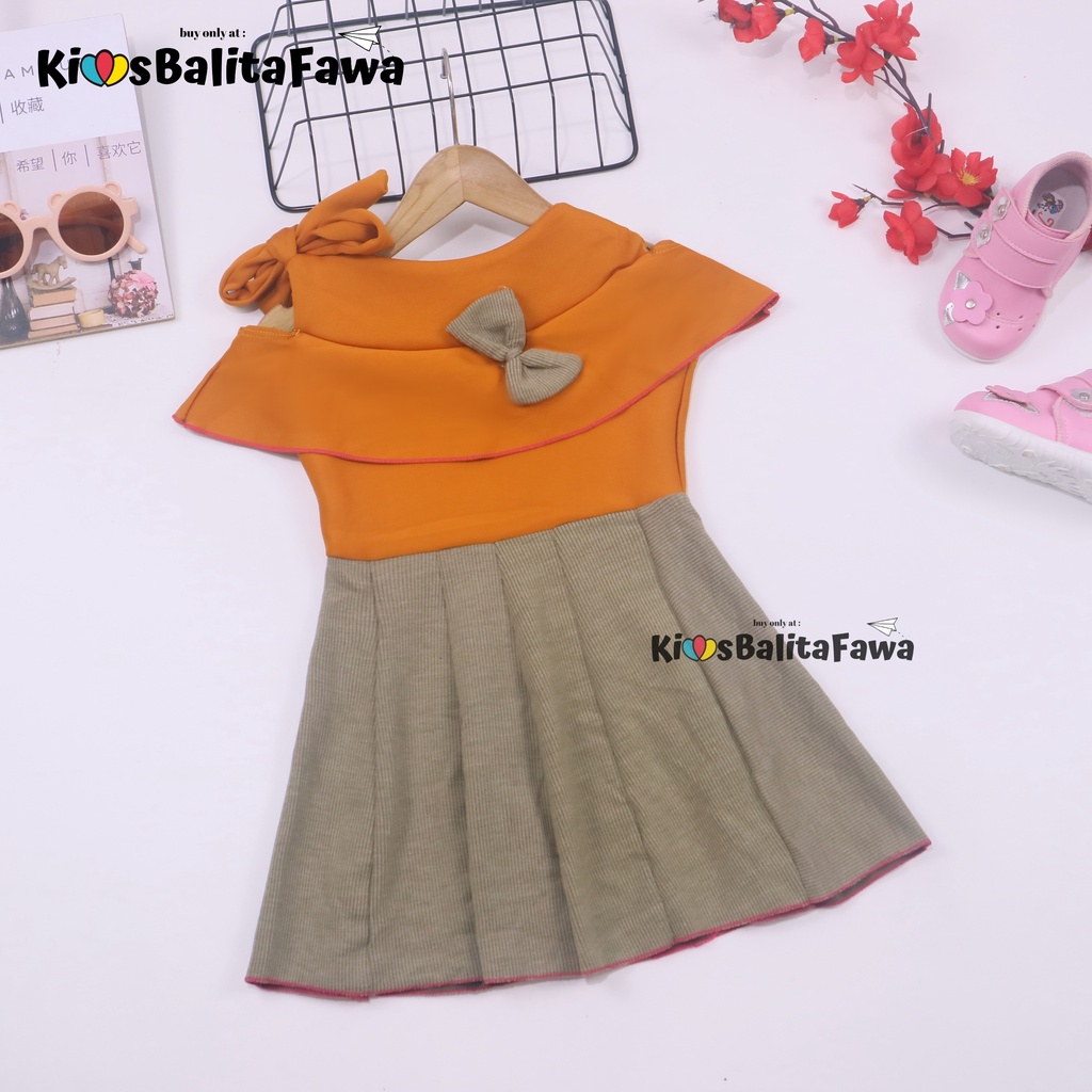 Dress Rachel uk 1-2 Tahun / Dres Kensi Pakaian Export Quality Anak Perempuan Gaun Baju Pesta