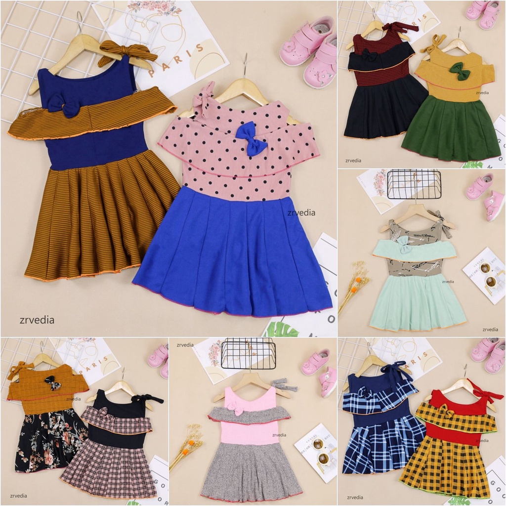 Dress Rachel uk Bayi 3-12 Bulan / Dres Baju Baby Perempuan Model Kensi Gaun Pesta Export Quality kiosbalitaaprilia