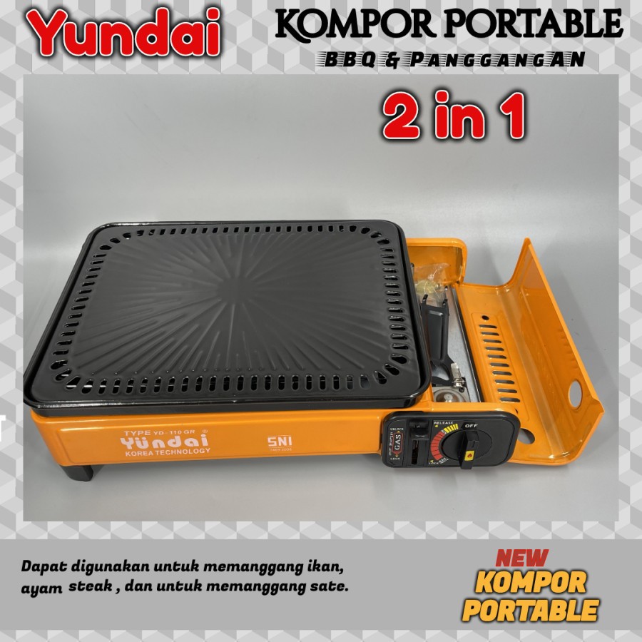 Kompor Gas Portable Barbeque dan Panggangan YUNDAI | Shopee Indonesia