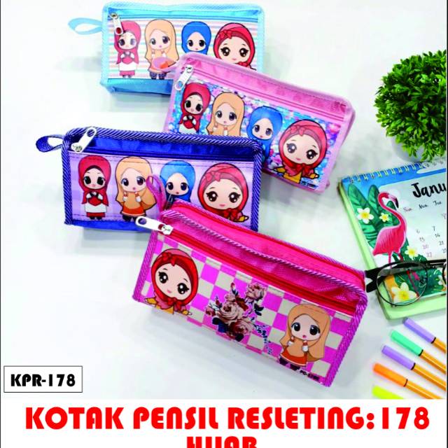 

tempat pensil resleting.kotak pensil bermacam² karakter 178 gambar karakter