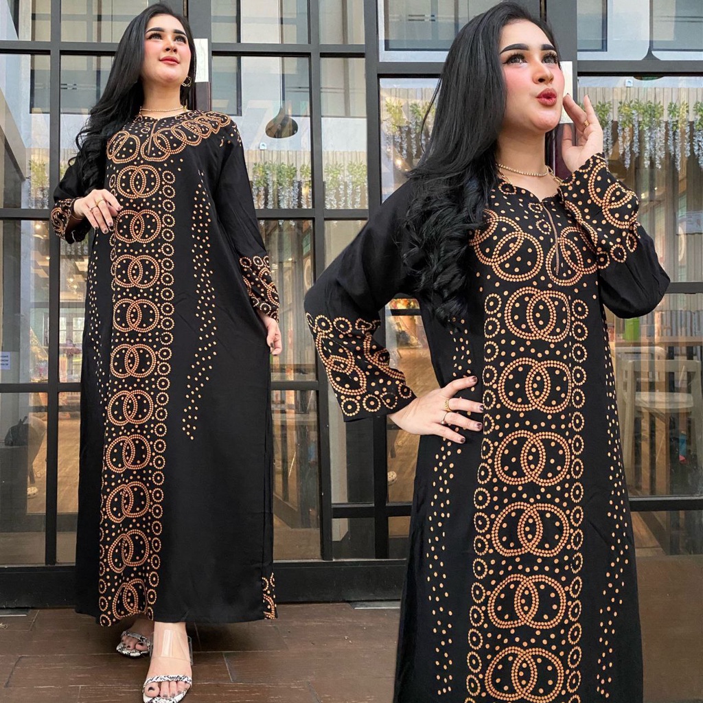 COD | Long dress ISTANBUL wanita tidur murah batik baju tidur menyusui murah lengan panjang