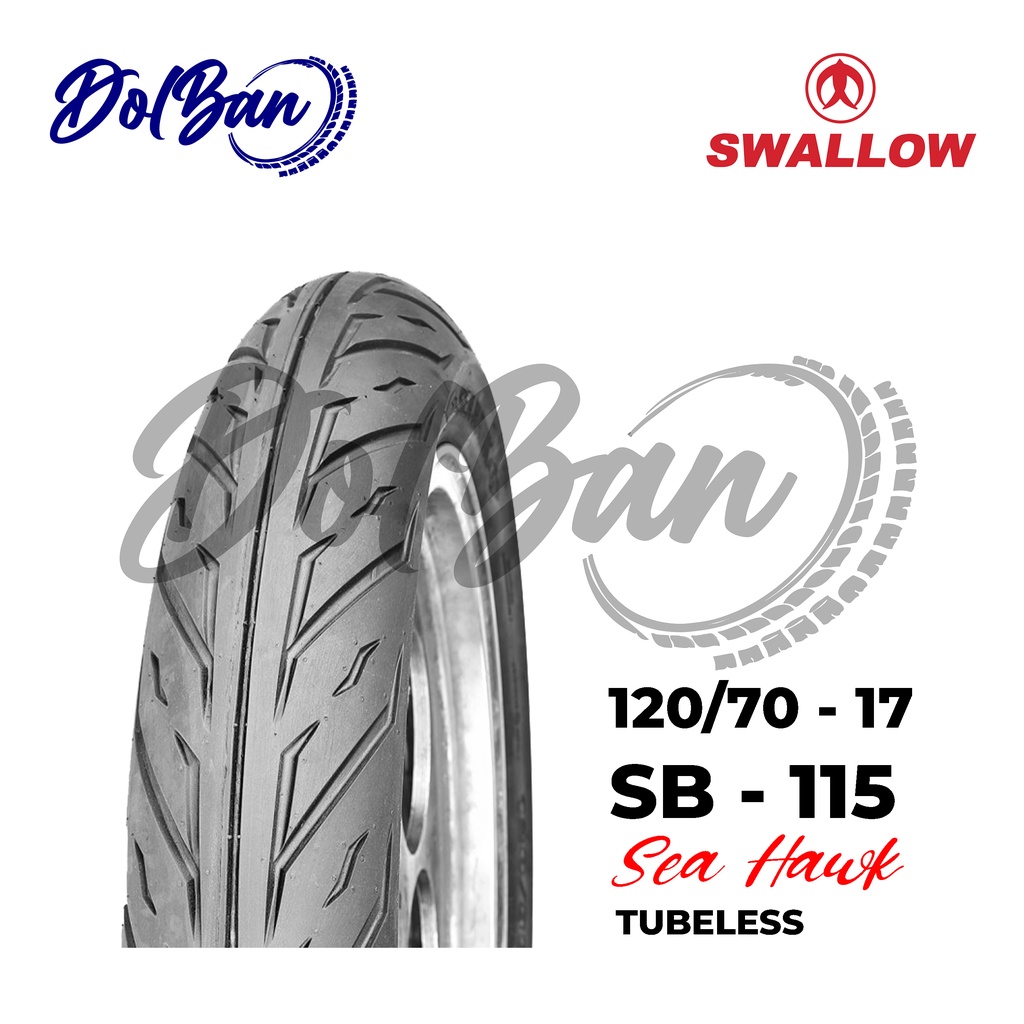 BAN LUAR MOTOR SWALLOW 120/70-17 RING 17 SB-115 SEAHAWK SWALLOW TUBELESS