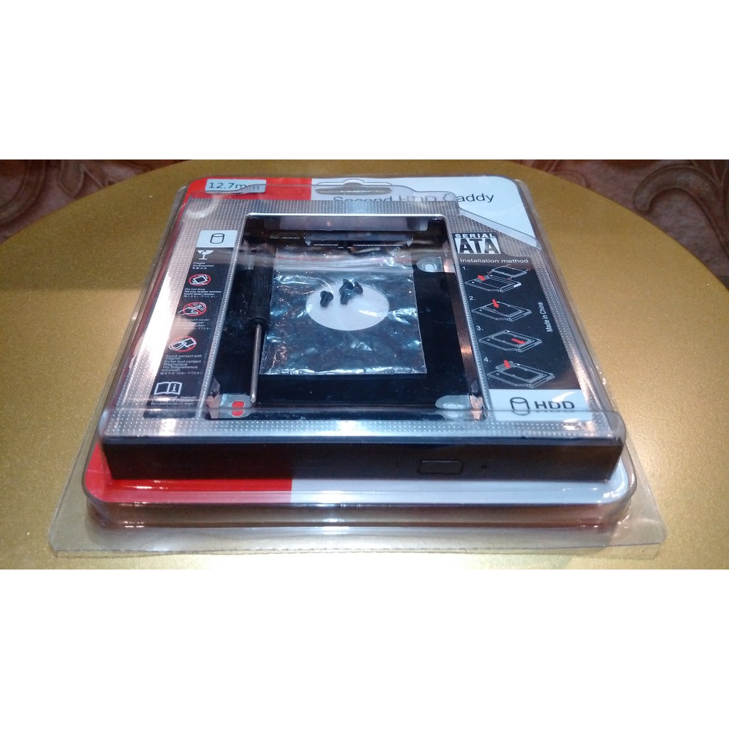 HDD Hardisk Harddisk SSD Caddy Cady Tebal Tebel 12.7mm SATA 3.0 Slot 12.7 mm Casing Drive DVD Laptop