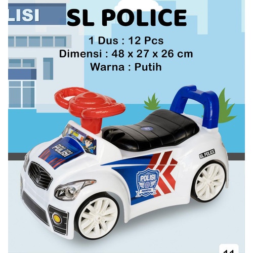 Mainan Anak Mobil Polisi SG TOYS SL 200 P / Mobil Duduk Polisi Ride on mobil dorong anak