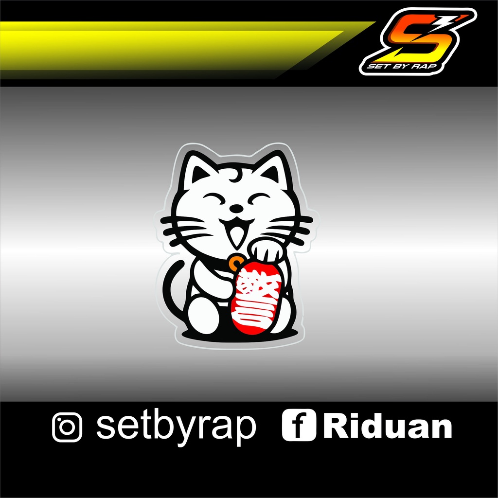 stiker kucing jdm motor