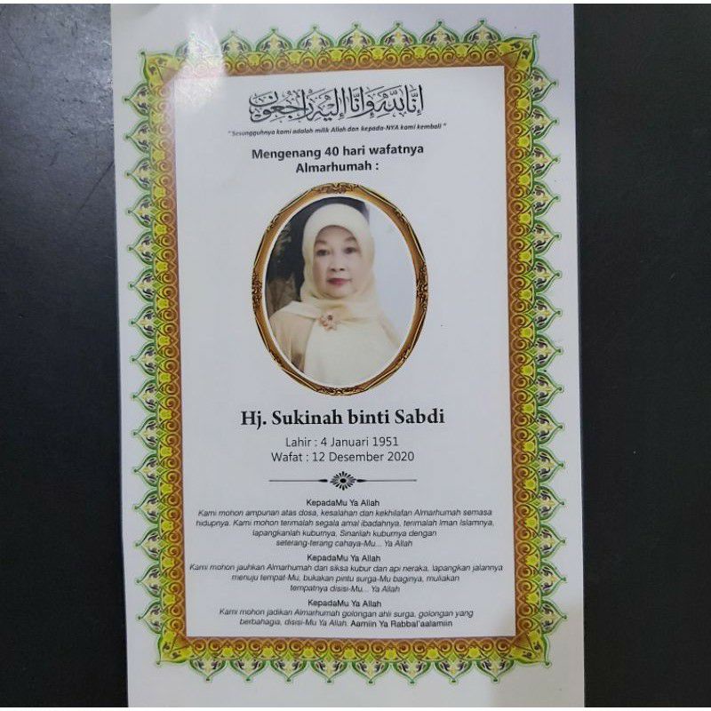 LINK BIAYA TAMBAHAN SISIPAN AL QURAN 40 HARIAN ALMARHUM • LINK CUSTOM SISIPAN