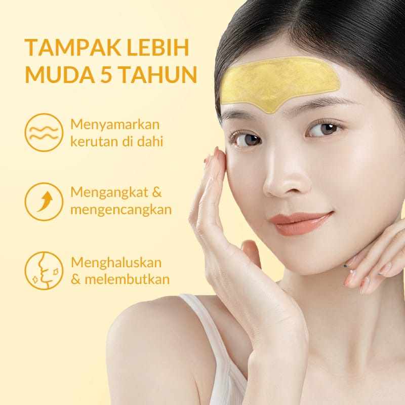 BPOM UNNY × BIOAQUA 24K Gold Collagen Crystal Forehead Mask 7g / Masker Dahi  BS