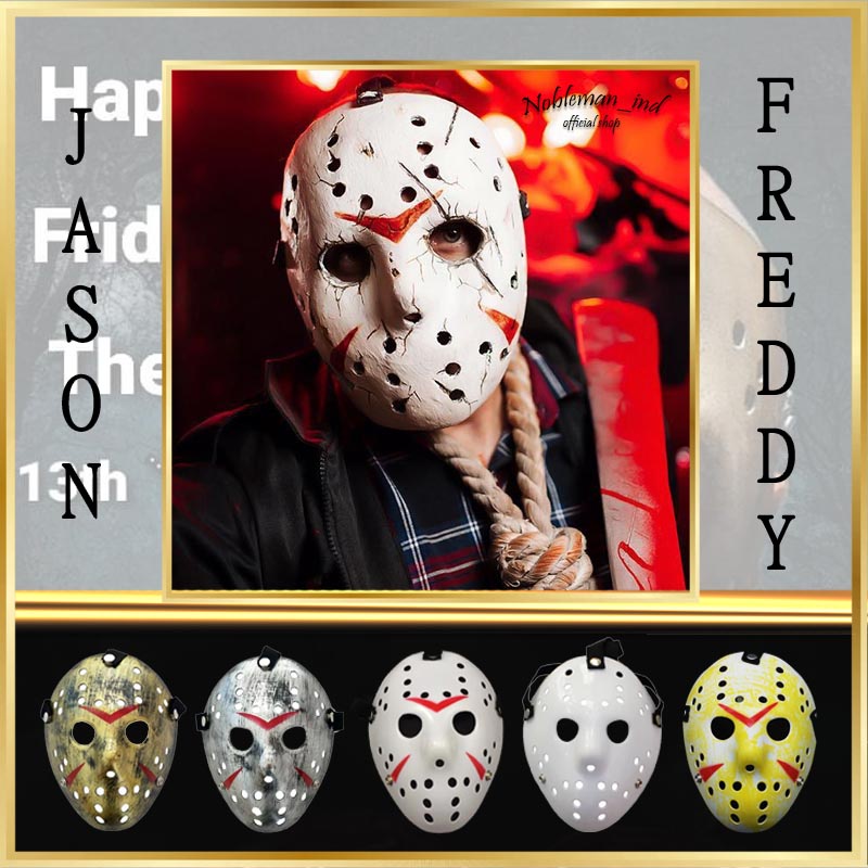 Topeng Psikopat Jason and Freddy Vs Topeng Halloween Horror Friday 13th MASK PSIKOPAT