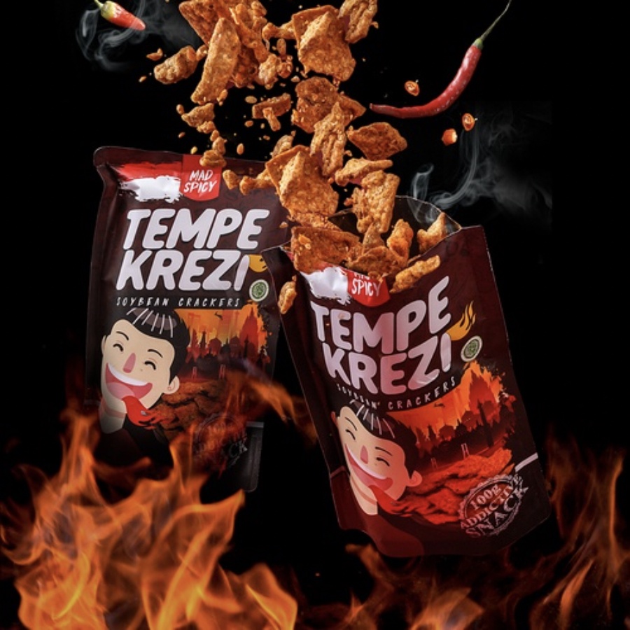 [TERMURAH!] Tempe Krezi 100 gram - Keripik tempe terkenal nikmat termurah pedas