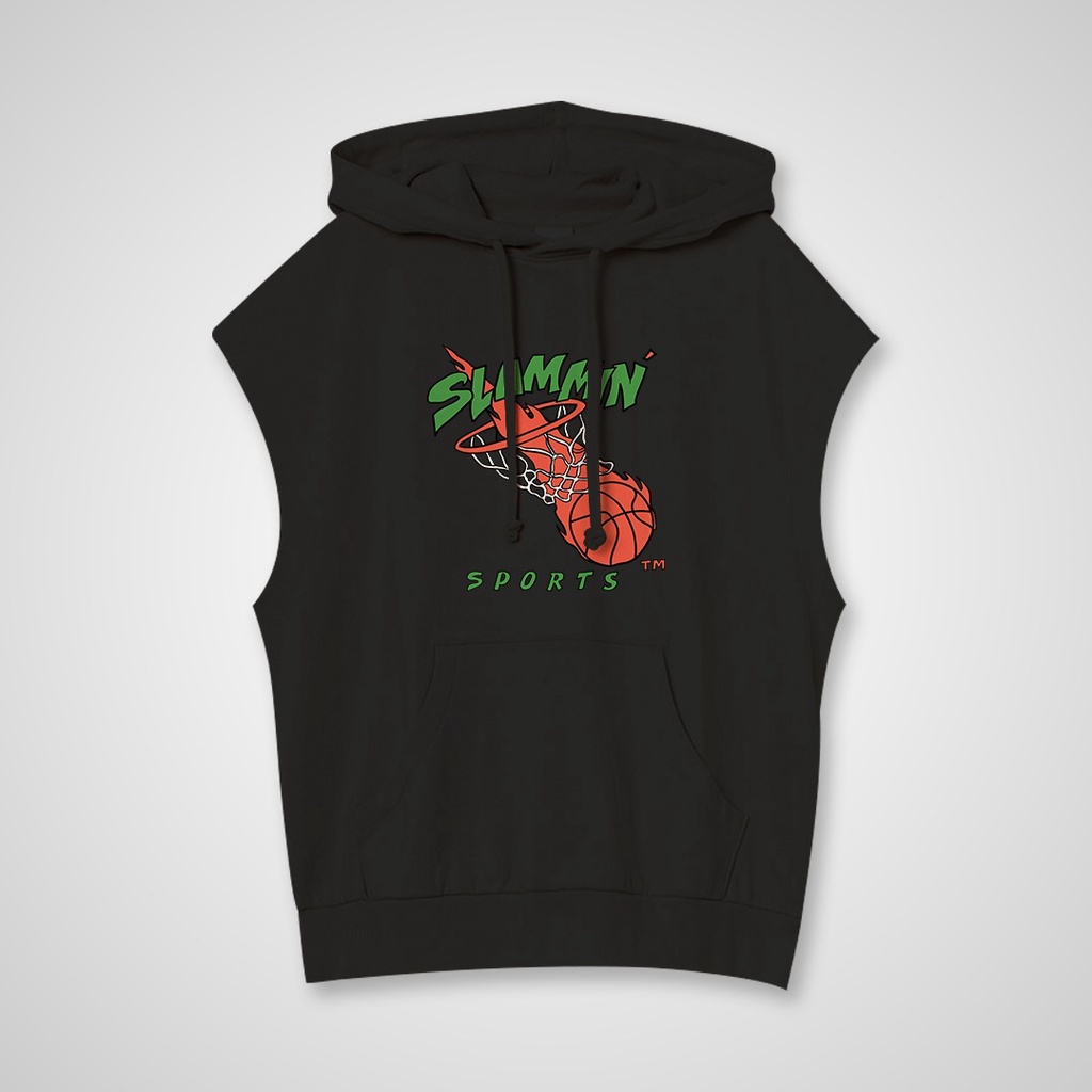 SLEEVELESS SLAMMIN SPORTS HOODIE VEST / HOODIE VEST UNISEX