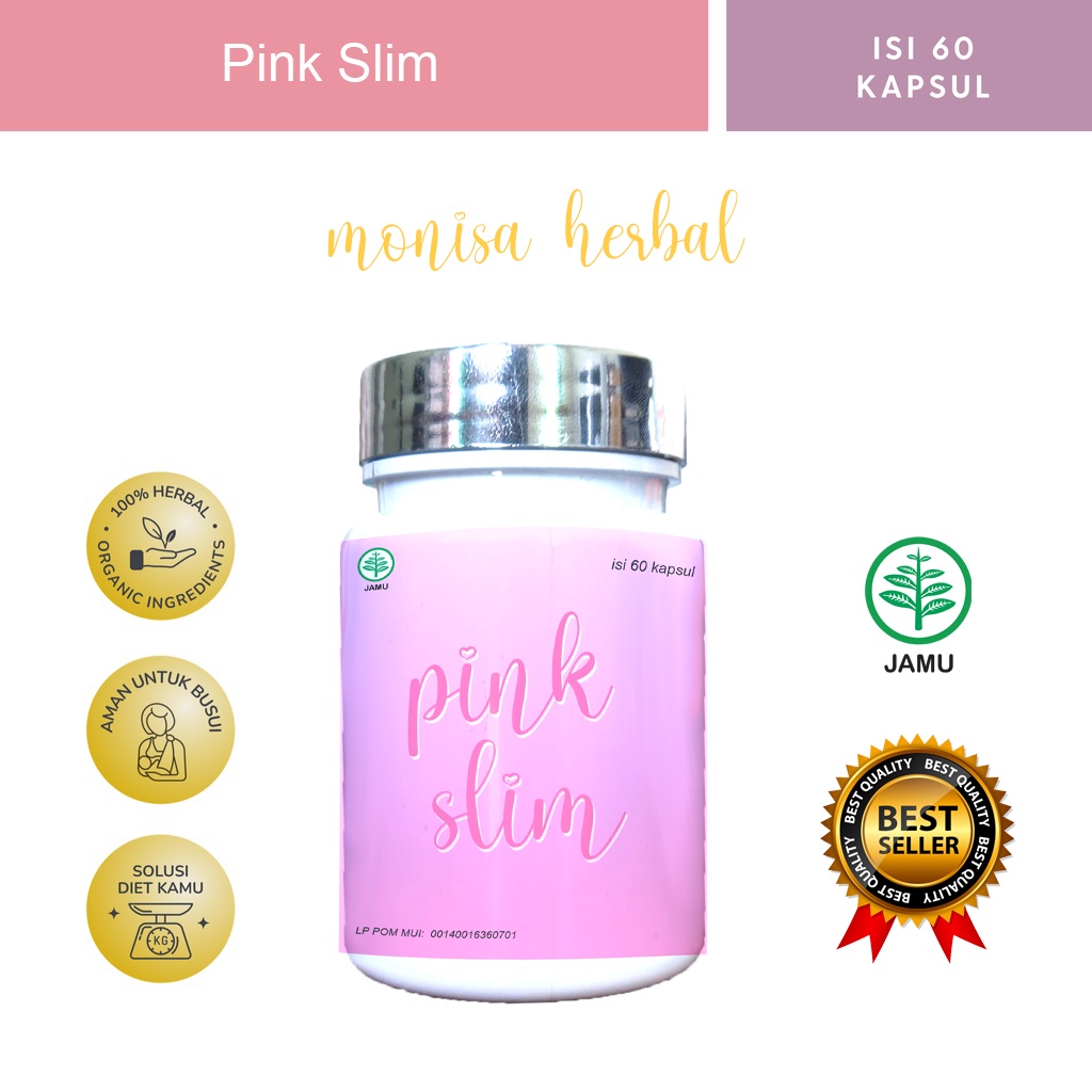 PROMO PINK SLIM ISI 60 KAPSUL (SLIMMING/DIET CAPSULE PELANGSING HERBAL)