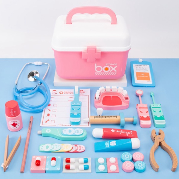 

Mainan Peran Dokter Gigi Kayu - Pretend Play Toys - Pink Berkualitas