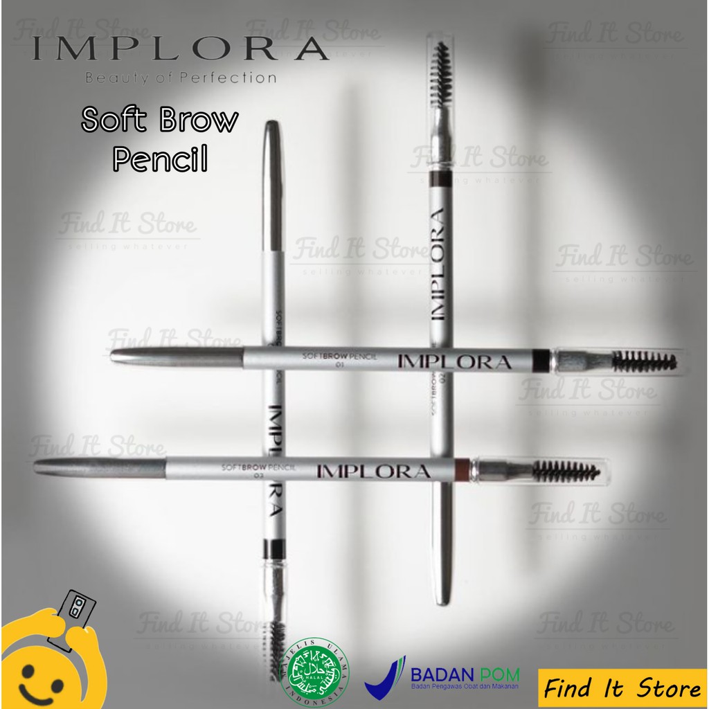 Implora soft type eyebrow pencil pensil alis BPOM Original | Soft Brow Pencil