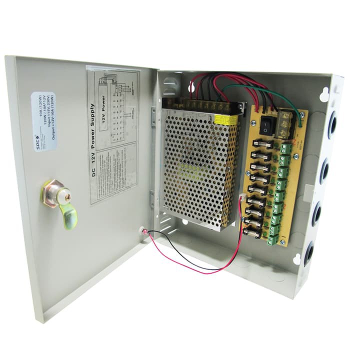 Medusa PSU Box SPC PB 9CH 10A   12V   Cream