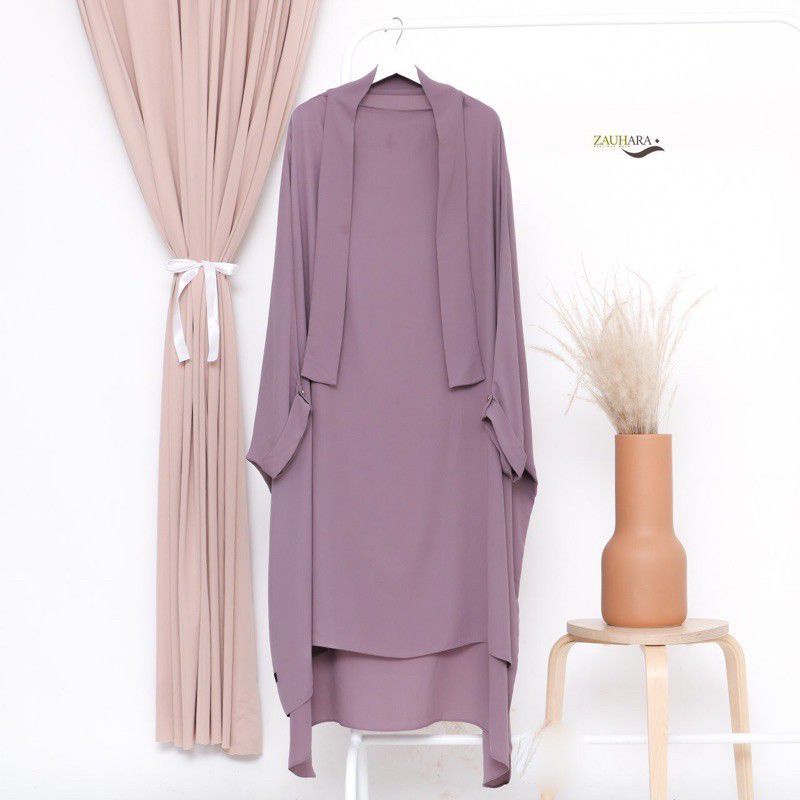 French Khimar Jumbo Lengan by Wollpeach grade A premium