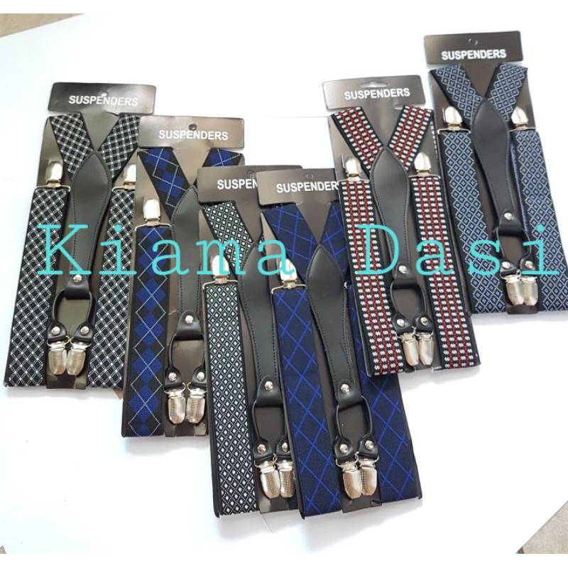 Suspender Motif (Jojon) Import Quality 3,5cm Fit Up To Size XL