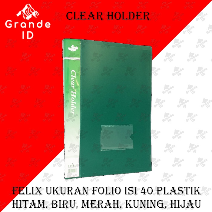 

MAP CLEAR HOLDER FELIX FOLIO F4 ISI 40 POCKET