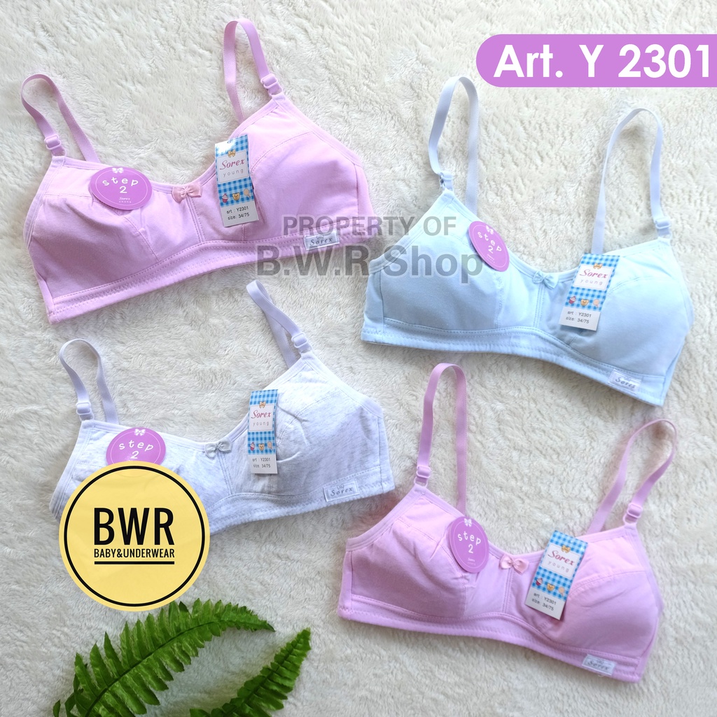 BH Sorex Y2301 Young / Bra Remaja Sorex 2301 Step 2 Tanpa Busa Kawat Kait 2 PILIH WARNA | Bwr