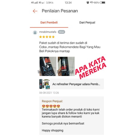 AC REFRESHER/PEMBERSIH AC/PENYEGAR UDARA &amp; PEMBERSIH JAMUR KACA EFEK DAUN TALAS PAKET 2 IN 1