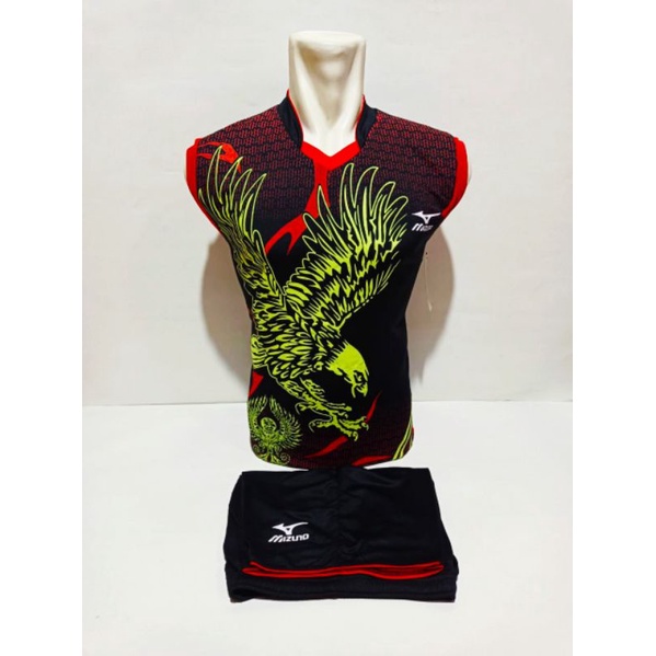Stelan kaos olahraga baju volley ball jersy bola volly