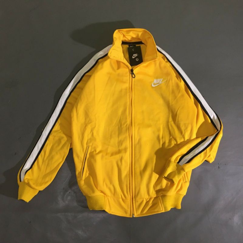 Tracktop Nike Logo Bordir Kuning Original Premium | Jaket Nike Kuning Bordir Full Tag