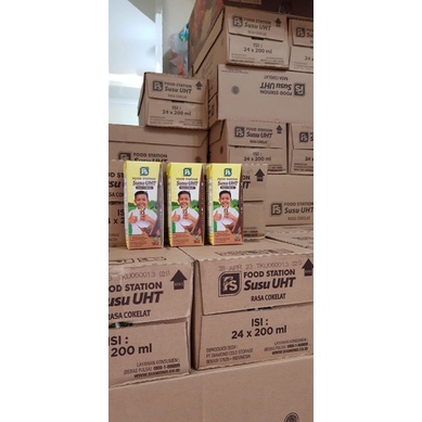 

SUSU UHT FOOD STATION 200 ML X 24 PCS EXP 2026 TERBARU
