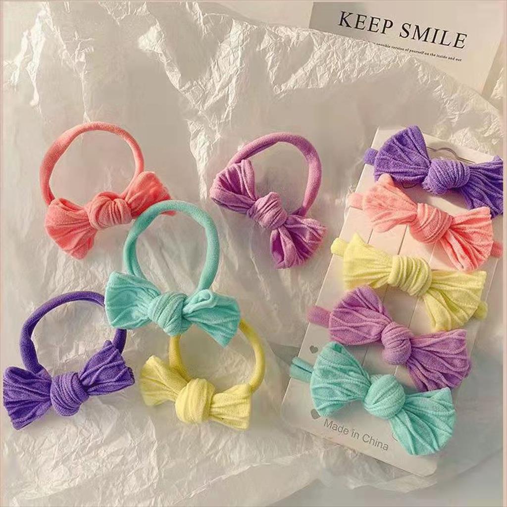 KARET RAMBUT MOTIF PITA CUTE WARNA WARNI ISI 5PC / IKAT RAMBUT