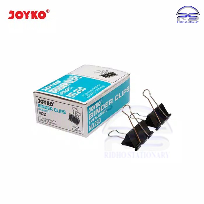 

Binder Clip No.260 Joyko /Klip Penjepit Kertas/1 Pack 12 Pcs