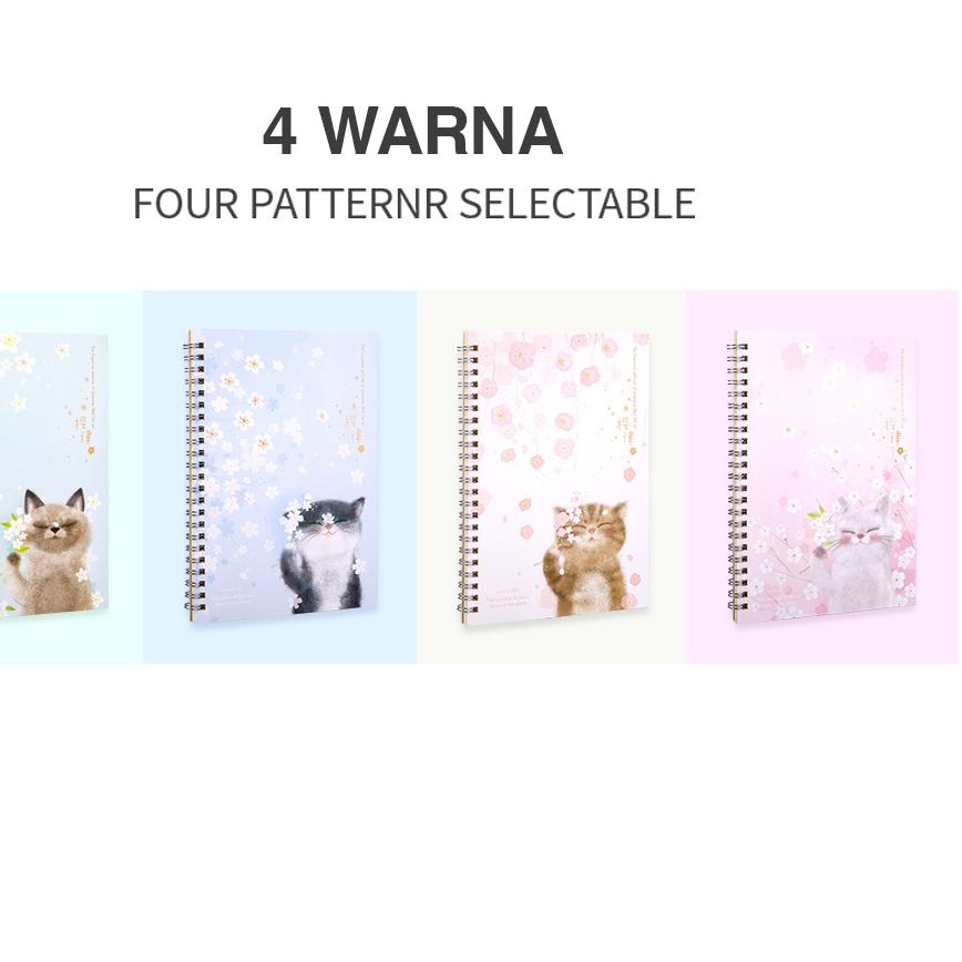 

2.2 Brand Deli Buku teks dengan ujung bentuk Spiral A5 60 halaman 4 pola LA560