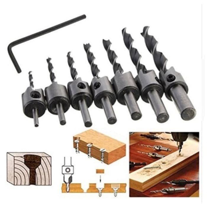 Mata Bor 7pc Flute Chamfer Countersink Reamer Drill Bit HSS *MB27