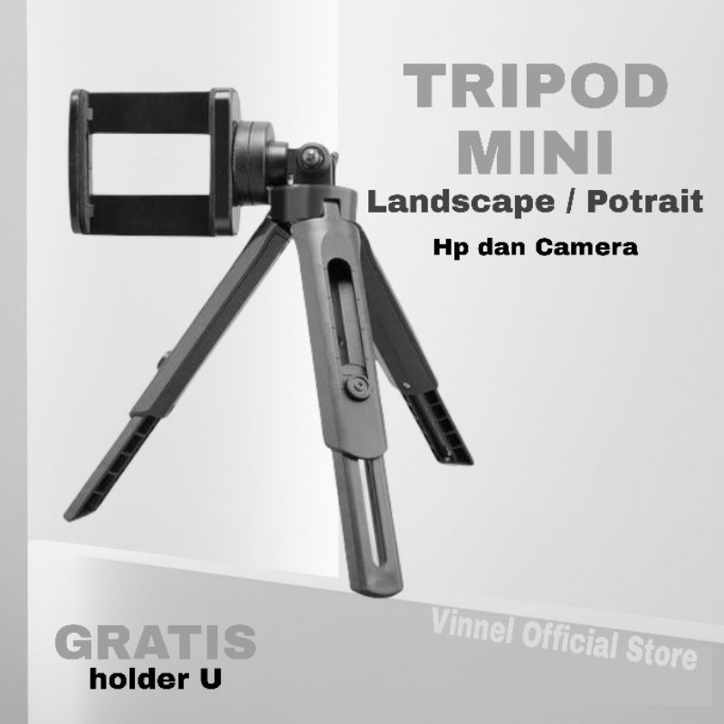 Tripod hp dan Kamera Universal 1 Meter &amp; 2 Meter Free Holder U