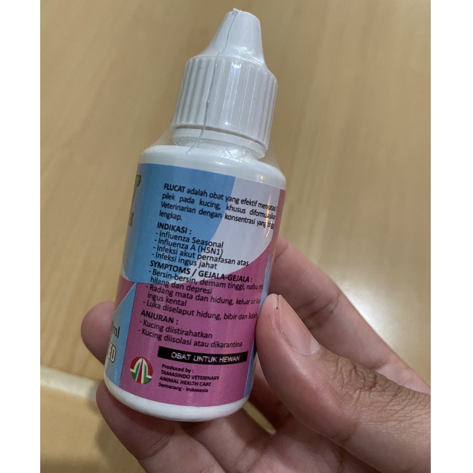 FLUCAT Obat Anti Flu Demam dan Batuk Kucing Hewan Peliharaan 30ml