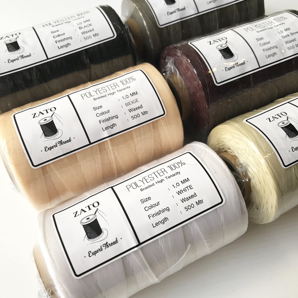 Round Waxed Leather Thread HIGH QUALITY -  benang jahit kerajina