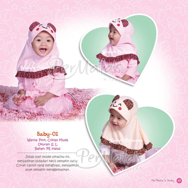 Jilbab Bayi/Jilbab Anak Lucu/Jilbab Bayi Lucu/Jilbab Anak Permata