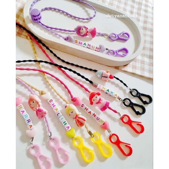 STRAP KONEKTOR MASKER ANAK TALI CURLY