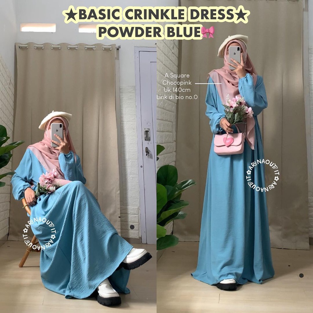 BASIC CRINKLE DRESS BY ARUNAOUTFIT