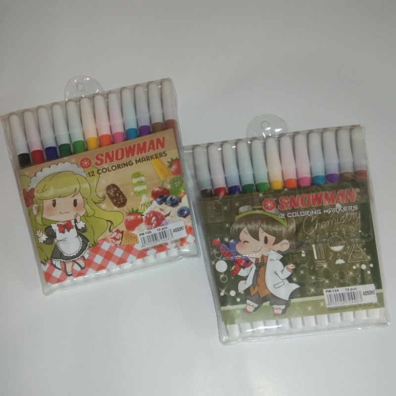 

SPIDOL / MARKER SNOWMAN 12 WARNA /PW -12A
