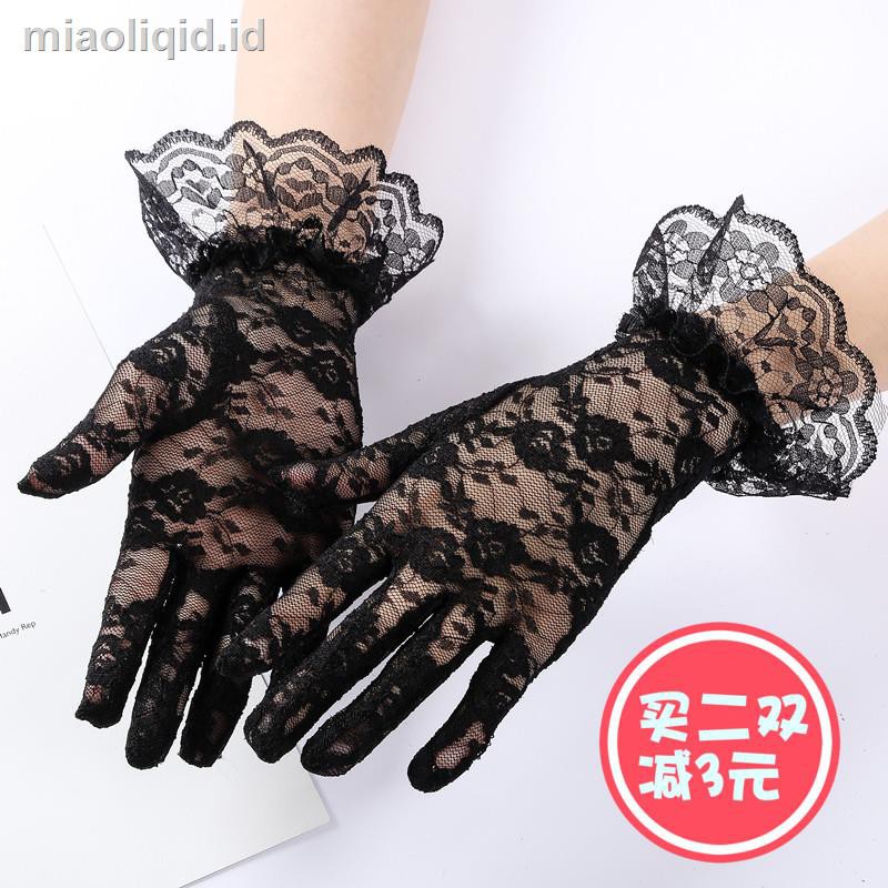 grey lace gloves