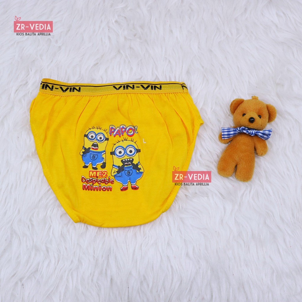 (ISI 6-12 PC) Celana Dalam uk 1-2 Tahun / Anak Cowok Bahan Katun CD Pakaian Dalam Underwear