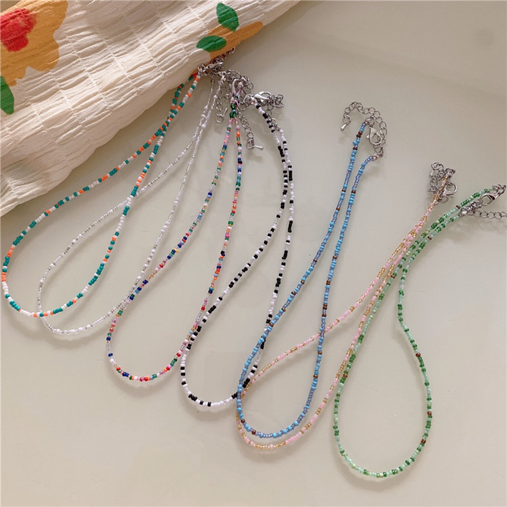 Kalung Manik-Manik Warna-Warni Gaya Bohemian Untuk Wanita