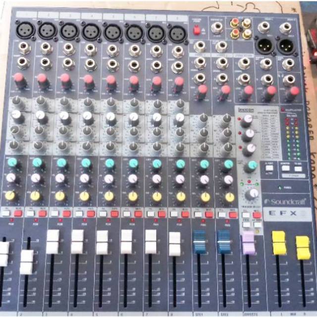 Mixer audio soundcraft 8 channel efx8 Grade A